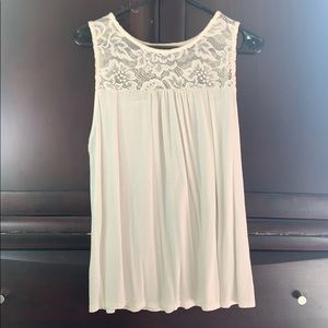 White lace tank